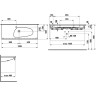 Раковина LAUFEN PALOMBA 120 см без отверстия для смесителя 8.1480.6.000.109.1