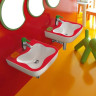 Смеситель для раковины LAUFEN FLORAKIDS зеленый рычаг, без донного клапана 3.1165.1.014.110.1
